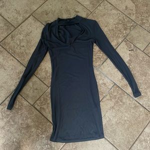 Grey long sleeve dress